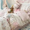 Vintage Bear Cute Polyester Bedding Set with Bed Sheet