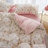 Vintage Flowers Floral Cute Polyester Bedding Set with Bed Sheet