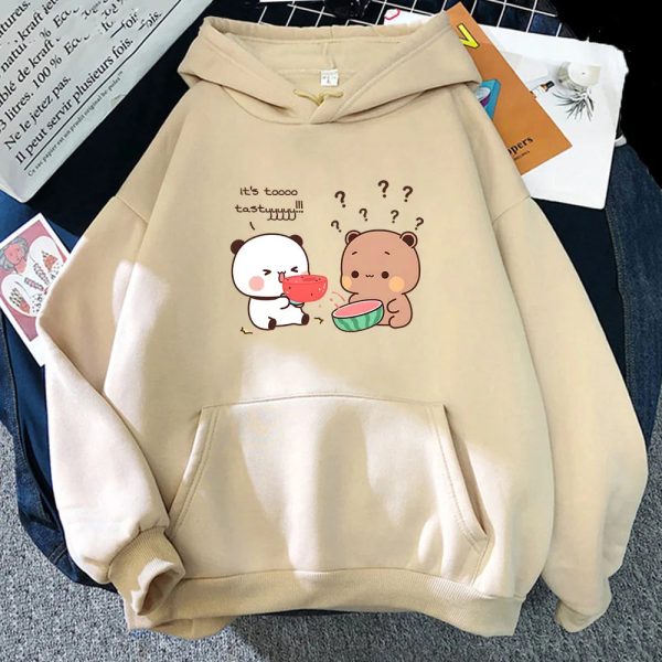 Watermelon Bears Part-Cotton Hoodie