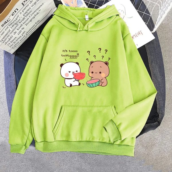 Watermelon Bears Part-Cotton Hoodie